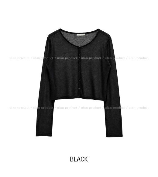 Salty See-through Crop Cardigan
