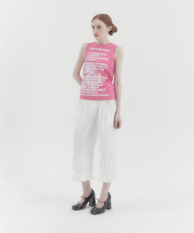 Rose Sleeveless Tee Pink