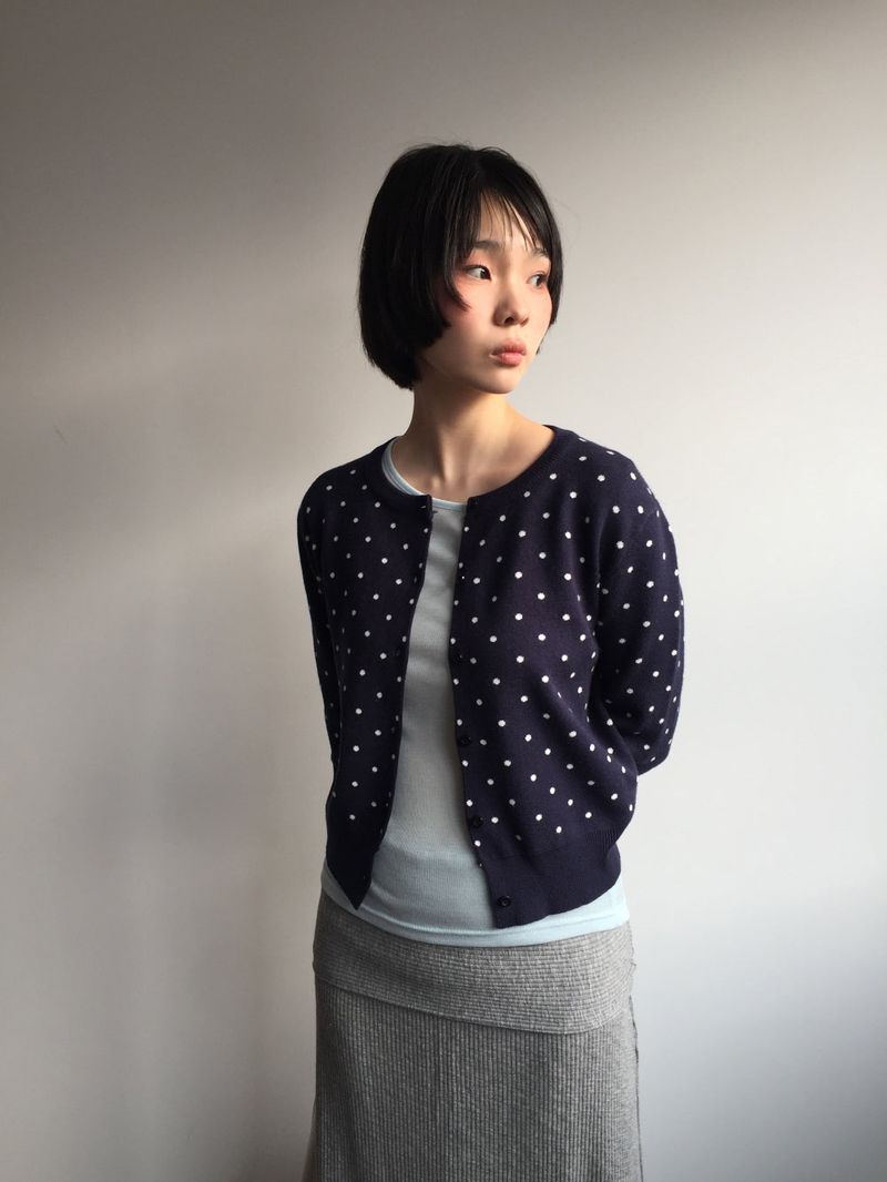 Vero Poa Dot Cardigan (3color)