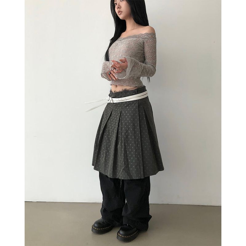 Dot Midi Skirt