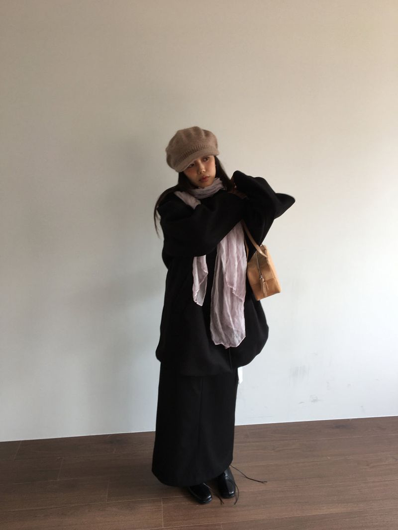 Slit Long Skirt (2 Colors)