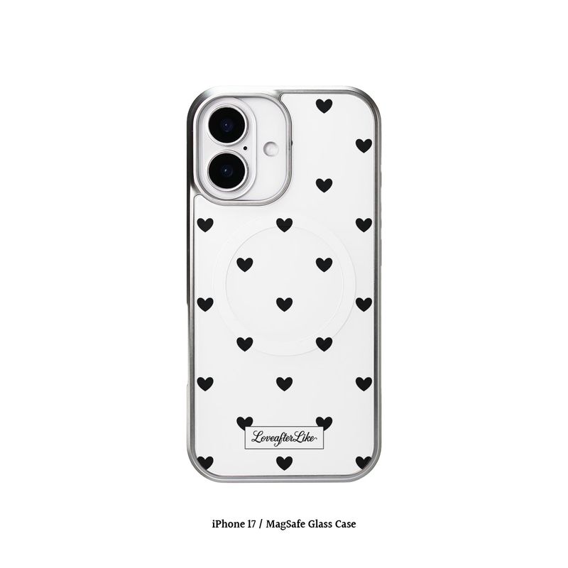 [MADE]black love dot MagSafe Glass phonecase