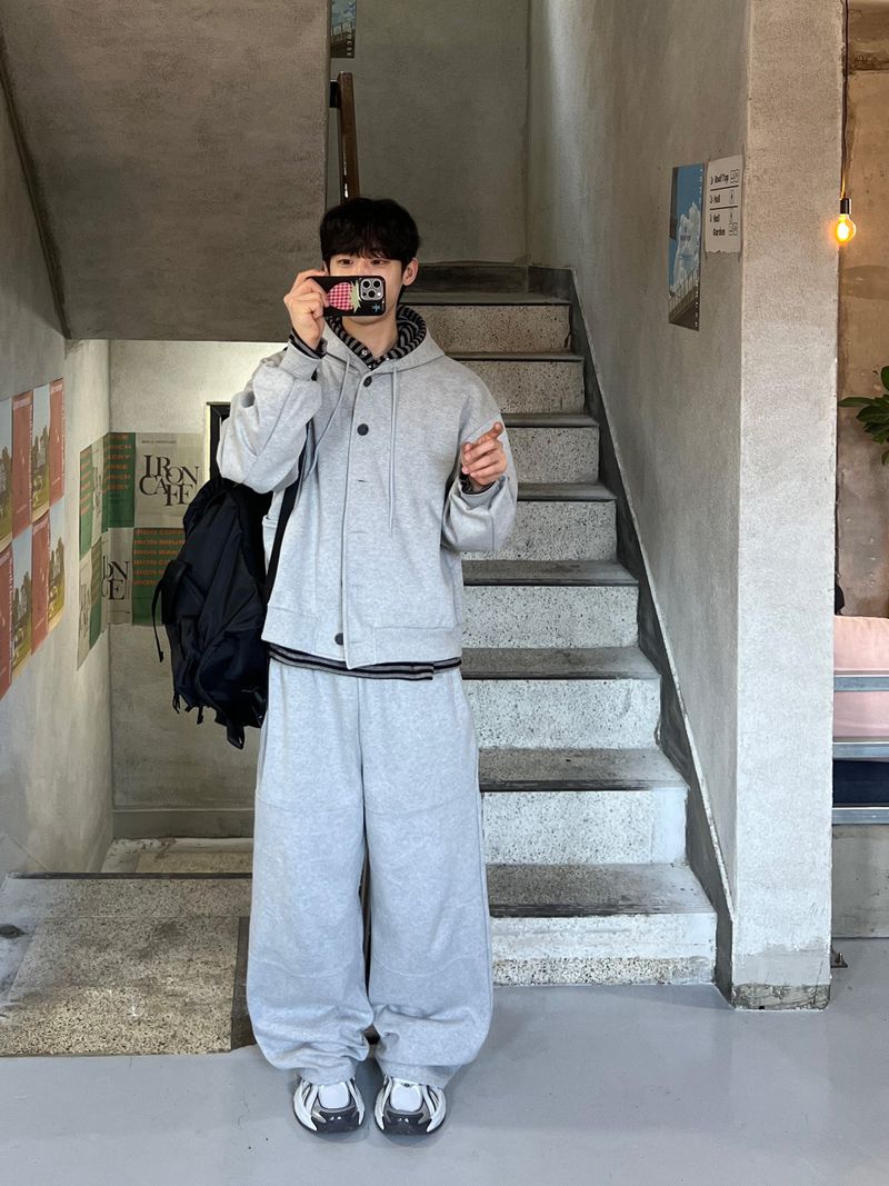 Nest Button Hoodie Zip-Up (3 Colors)