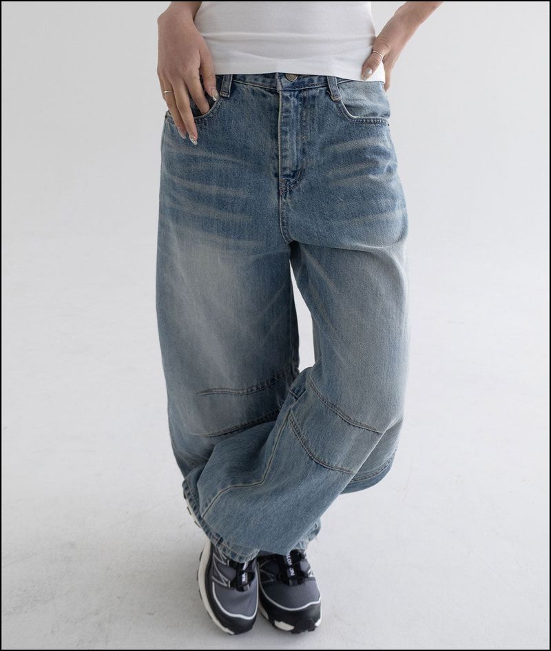 Banel datt curved denim pants