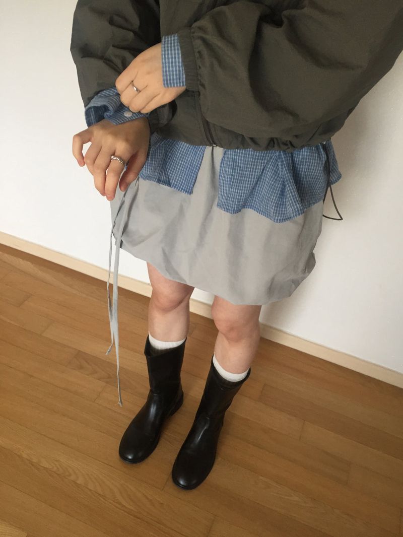 Tie Balloon Mini Skirt (4 colors)