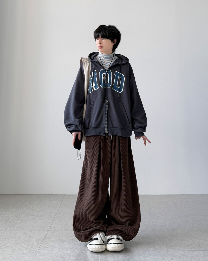 Bowl Pintuck Corduroy Pants