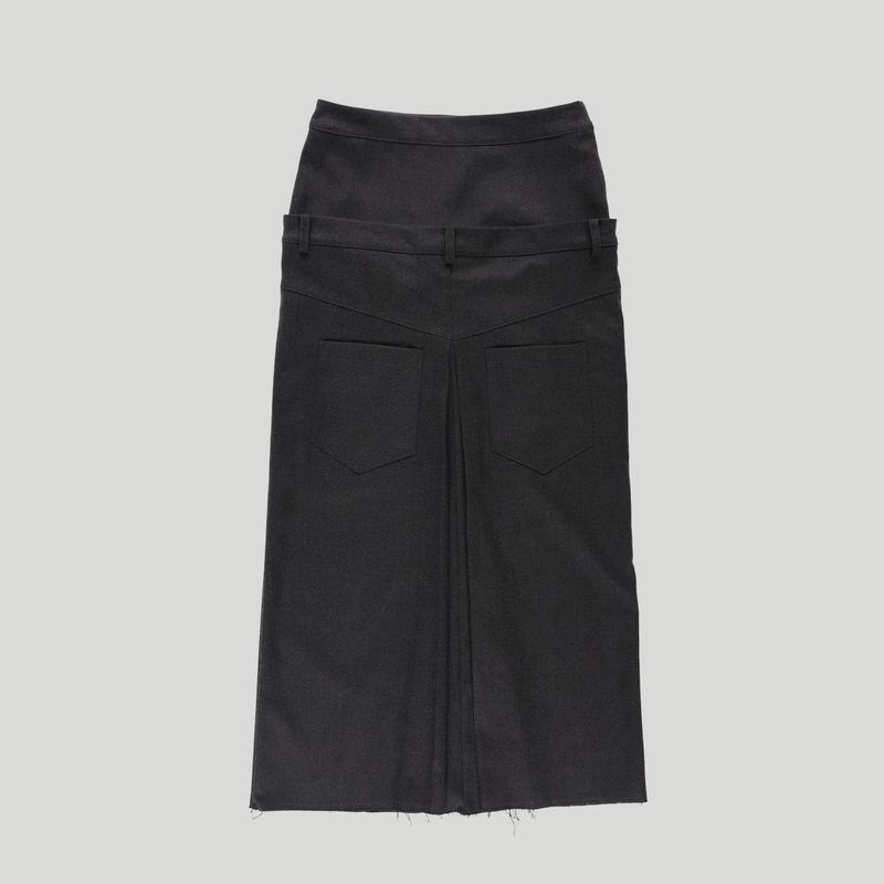 DOUBLE WAIST MAXI SKIRT