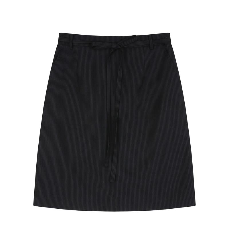 Stripe String Skirt Navy