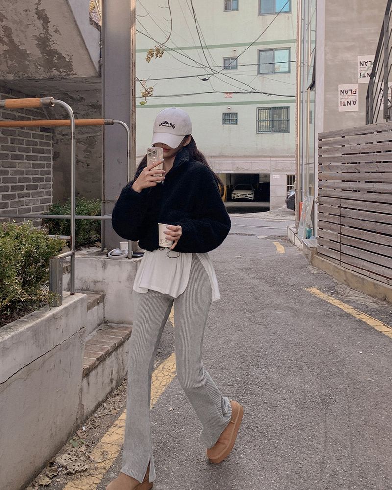 Wool crop jumper