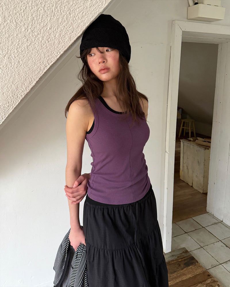 [ORIGINAL] Petit Cutout Ribbed Sleeveless