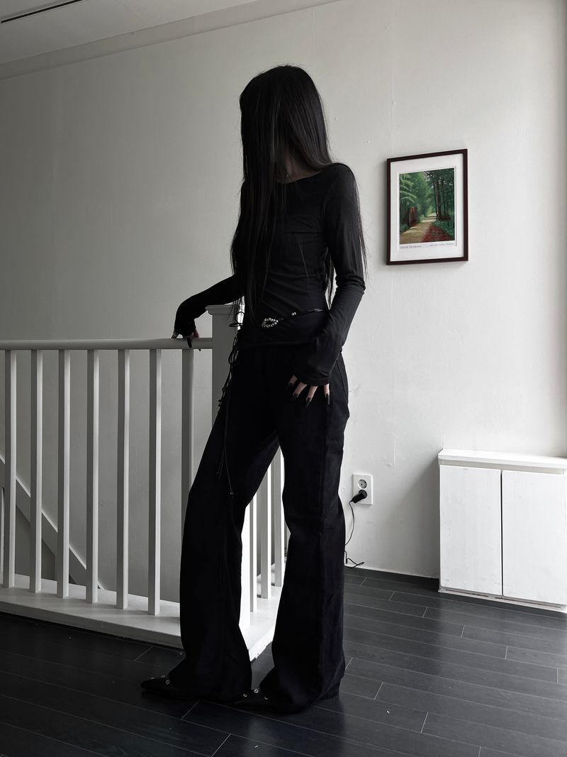 velvet slim bootcut denim