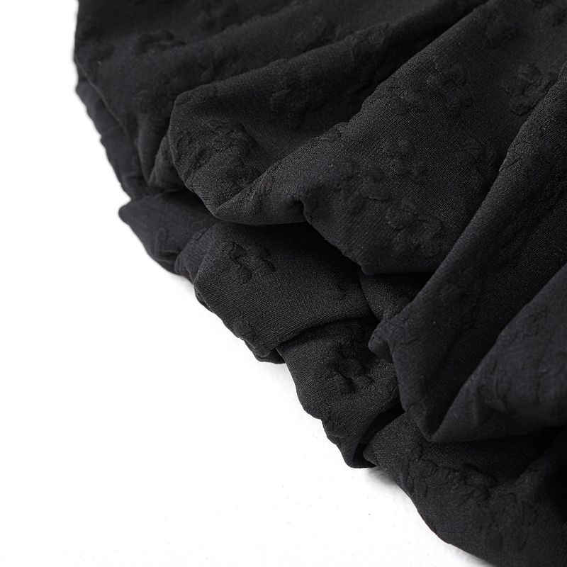 Flower-filled balloon skirt (BLACK)