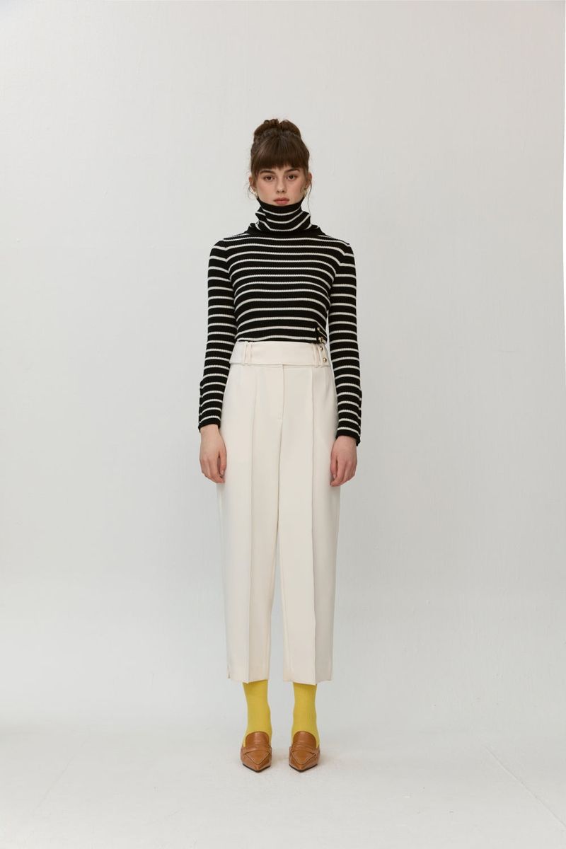 Pin tuck pants