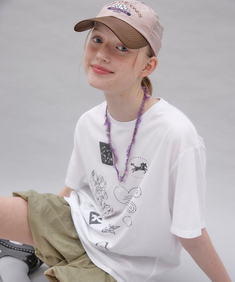 Drawing Diary Oversized T-shirt - White
