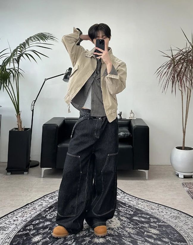 Deon Dyeing High Neck Crop Jacket