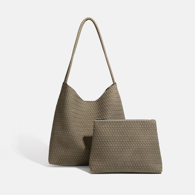 Matte Soft Leather Tote Shoulder Bag