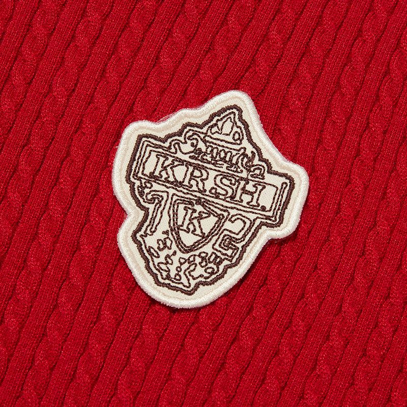 EMBLEM WAPPEN ROUND NECK KNIT [RED]