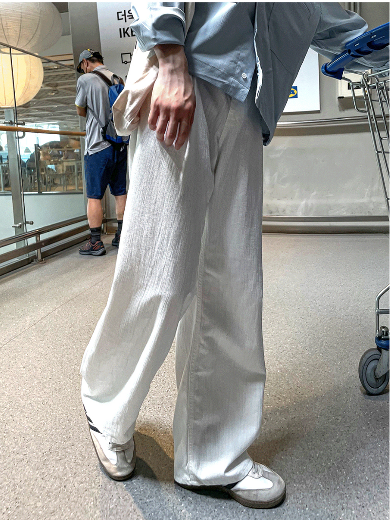 slob white wide denim pants
