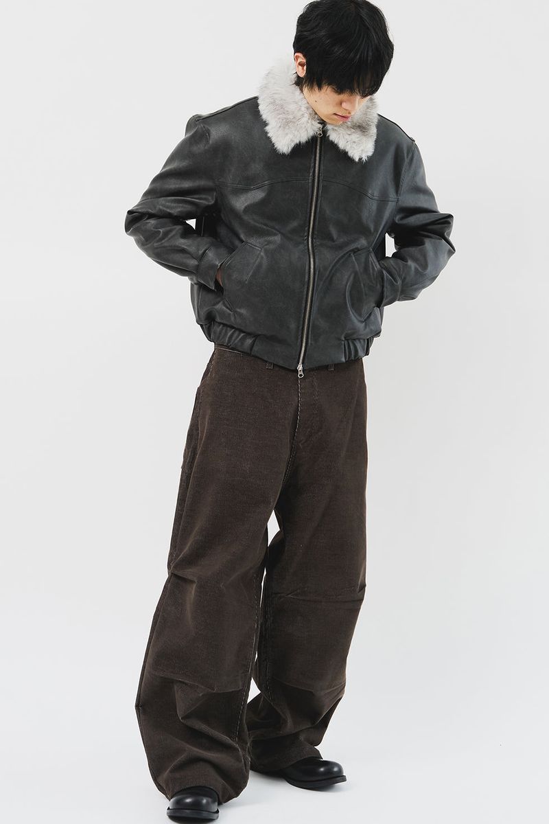 Dept Fur Leather Jacket (3color)
