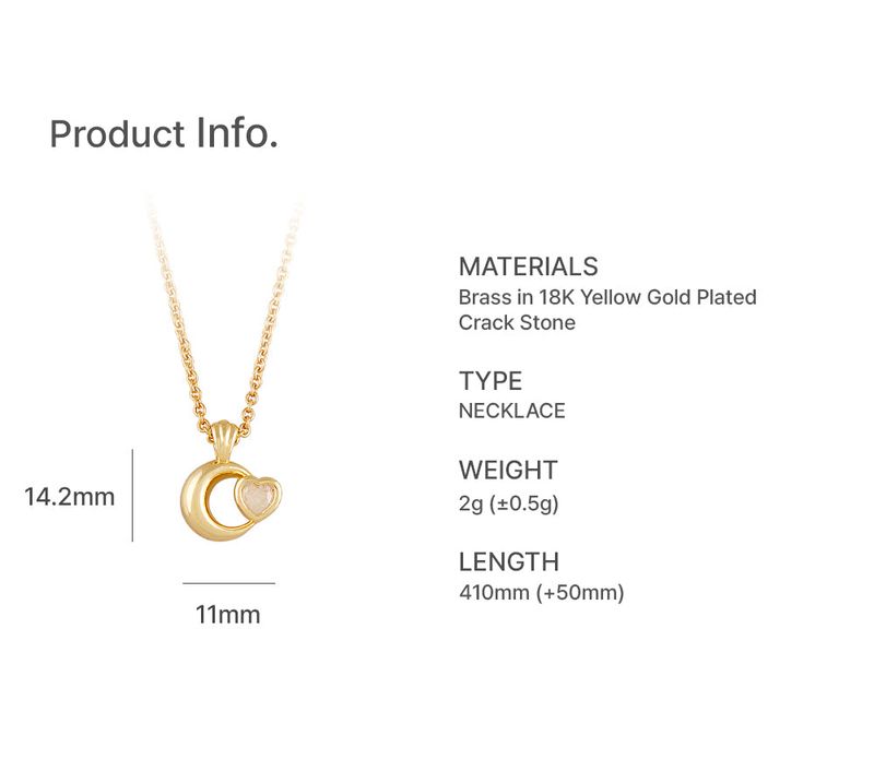 HEART CRESCENT NECKLACE