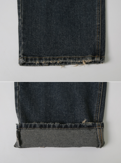 SP Washing Slit Denim Wide Pants