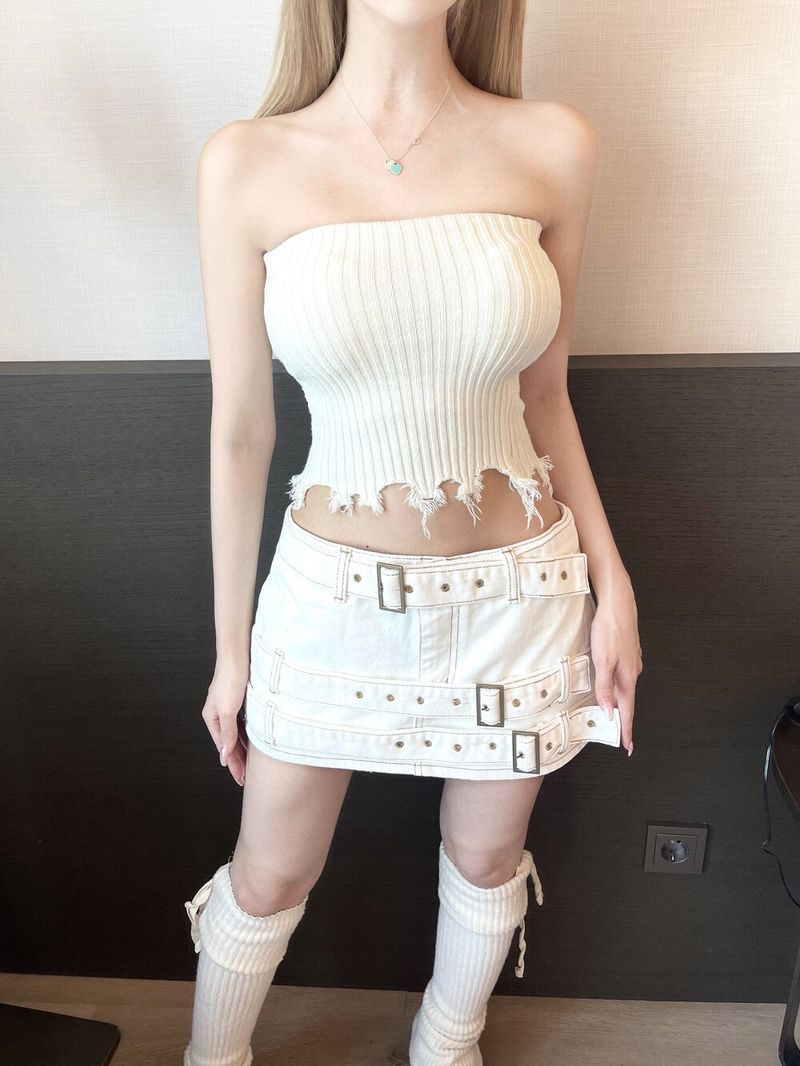 1211. Damage knit top (3color)