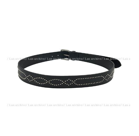 35mm real leather stud belt