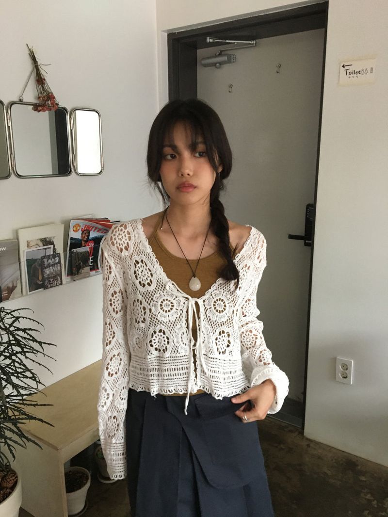 Schiele Crochet Bolero (2color)