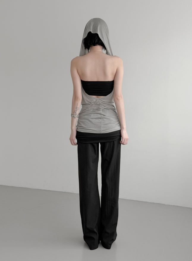 Aven Layered Shirred Skirt Pants