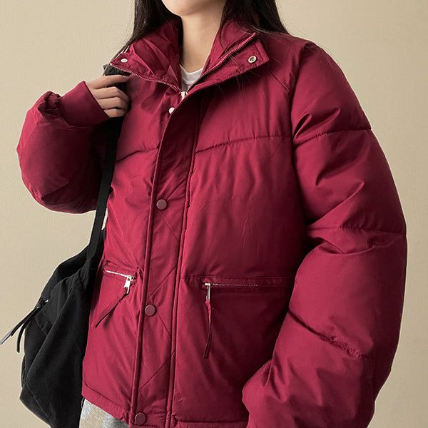 hijjoo（ハイチュー）の「 Ringf pocket zipper high neck padded jumper（Jackets/Outerwear）」
