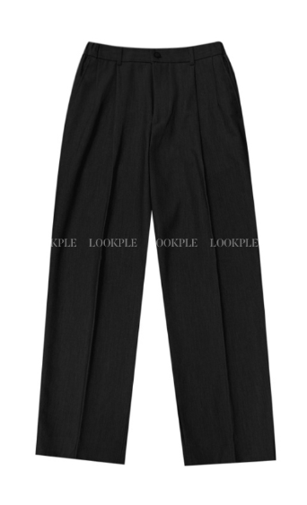 Ever Ranger Round Tuck Side Banding Semi-Wide Slacks