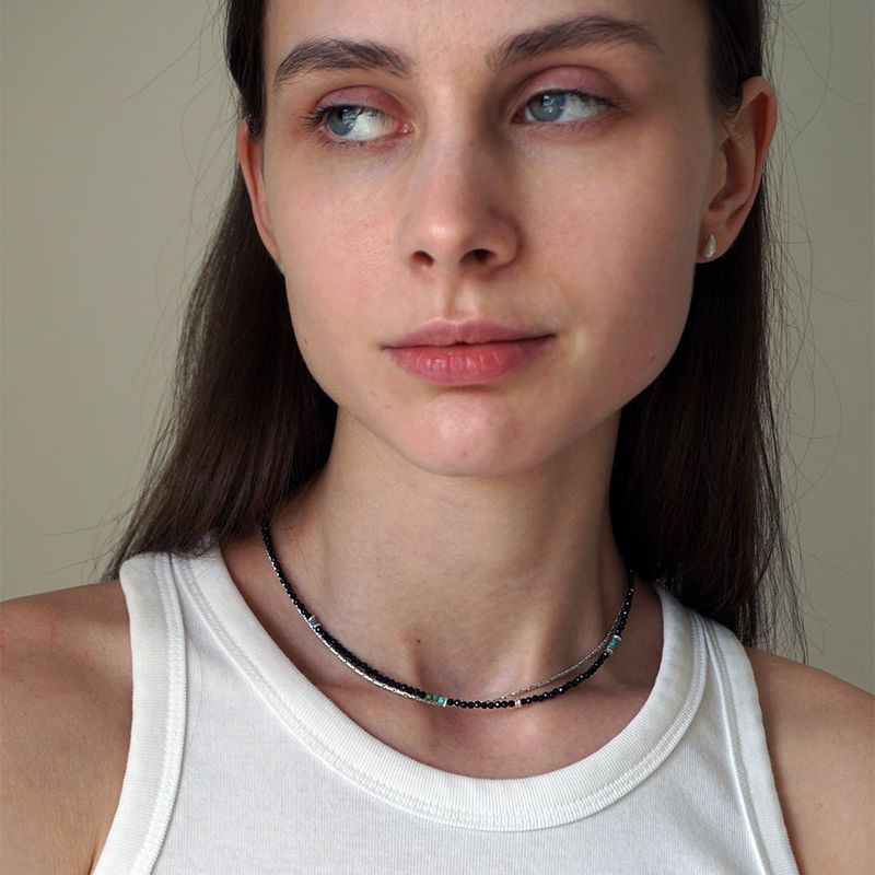 GLITTER NECKLACE BLACK