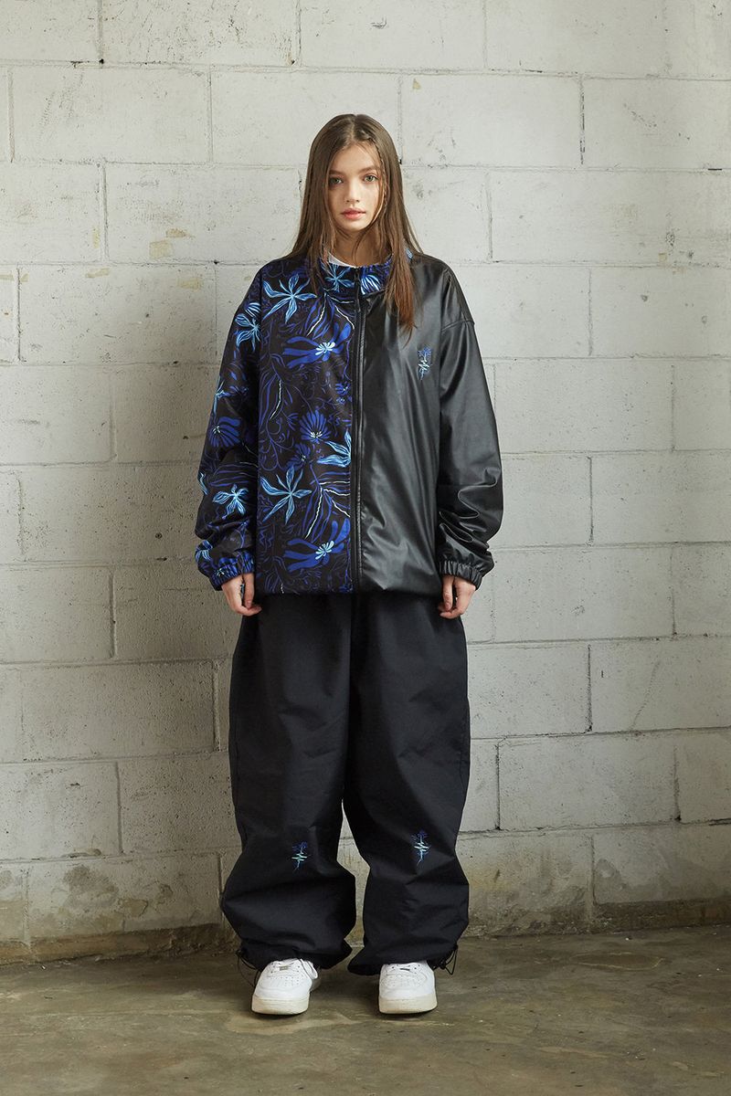 BSR2223FWJK062 J-BLUE FLOWER JACKET BLACK