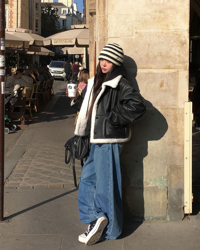 [ORIGINAL] Tambur Leather Shearling Coat