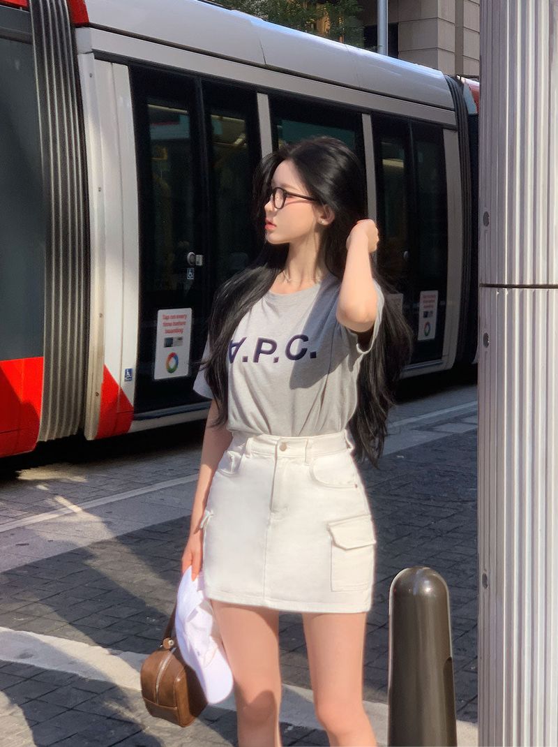 [BELLIDE MADE] side pockets, cargo miniskirts