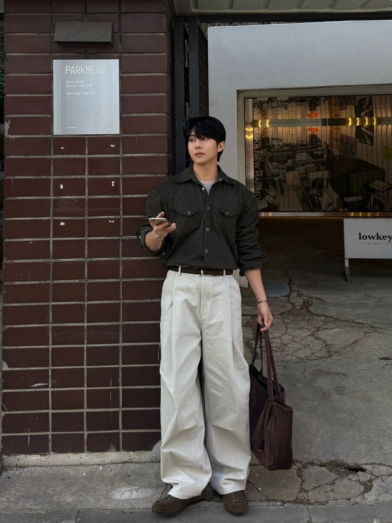 Ber twill cotton pants