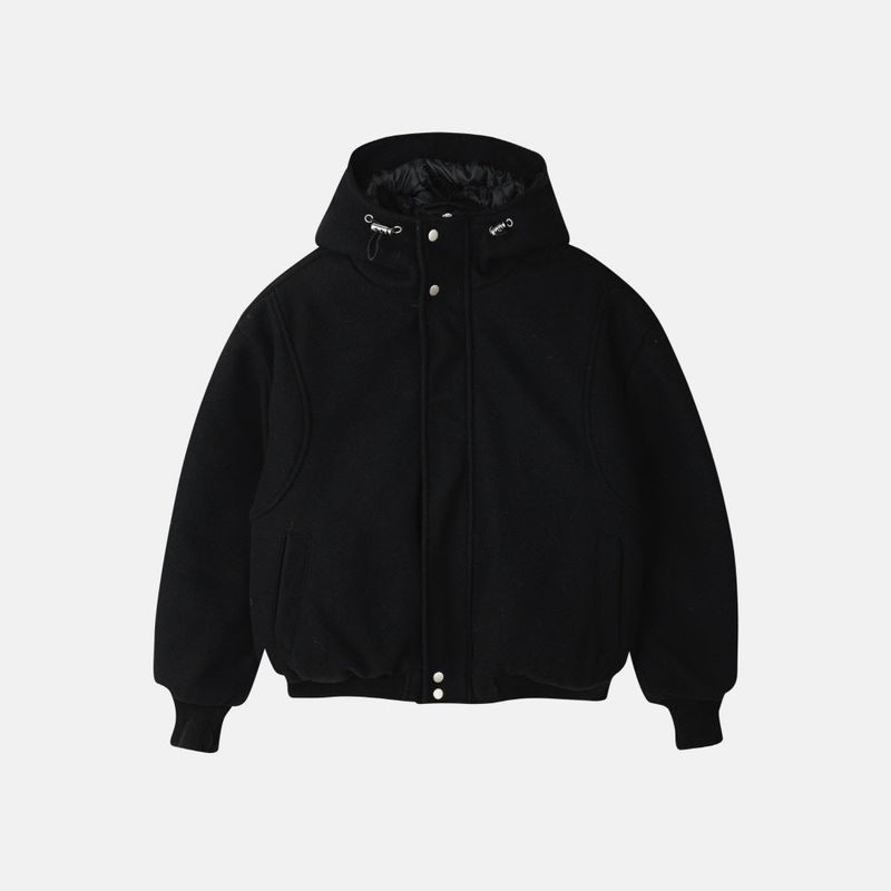 Haron woolfaka hooded padded jacket
