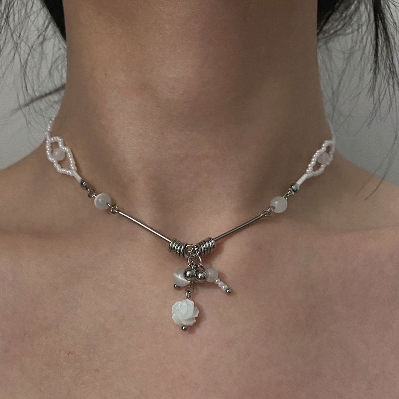 white 111-111 necklace