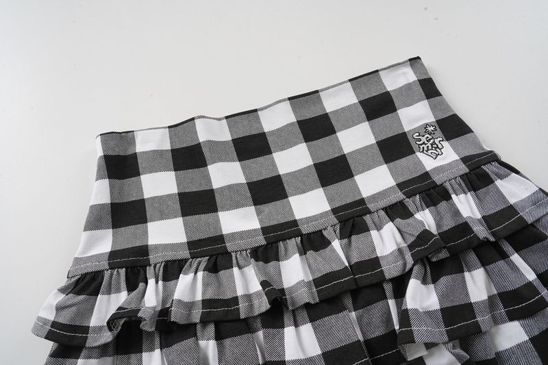 Evania Check Ruffle Skort