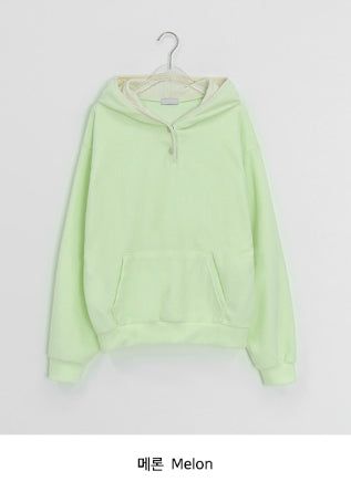 Kinples Color Matching Brushed Hoodie