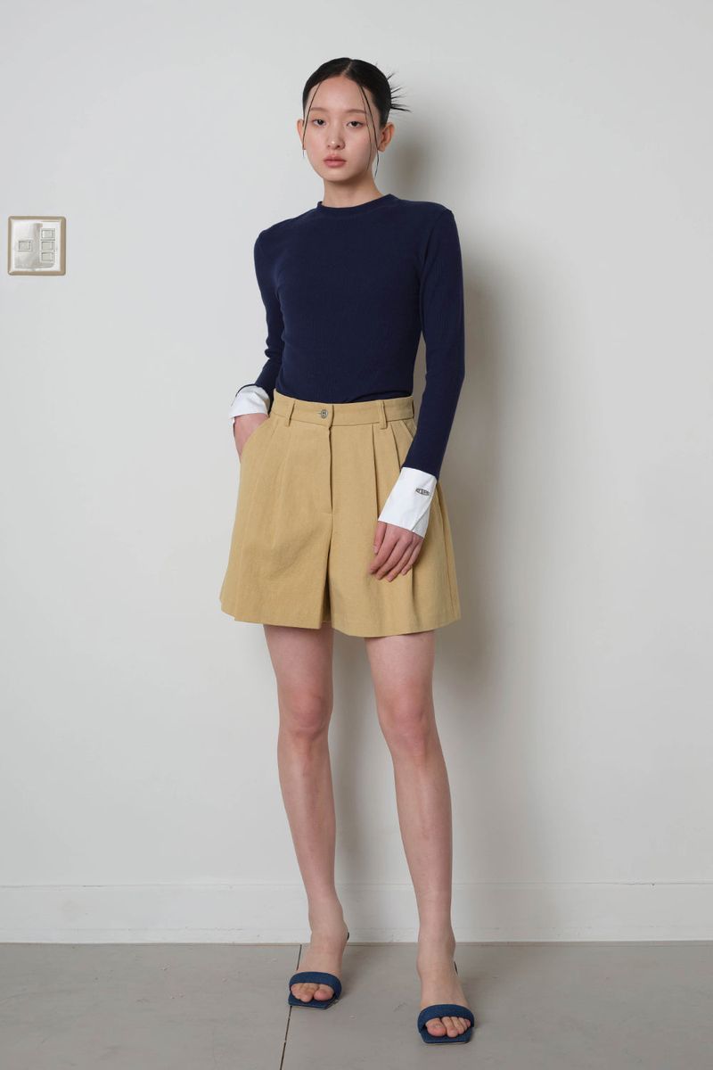 Cotton Twill Shorts_Yellow