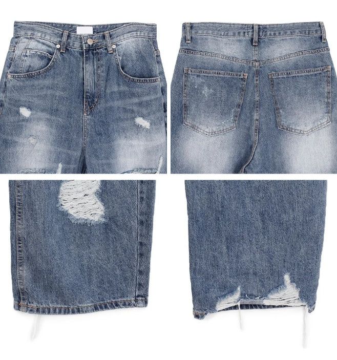 Rudd Distressed Washed Denim Pants