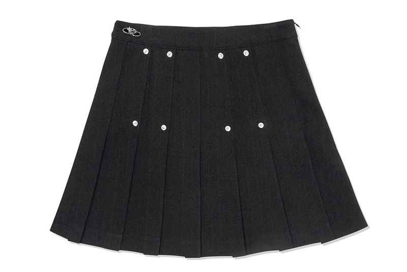 SHINING LOGO PLEATS SKIRTS
