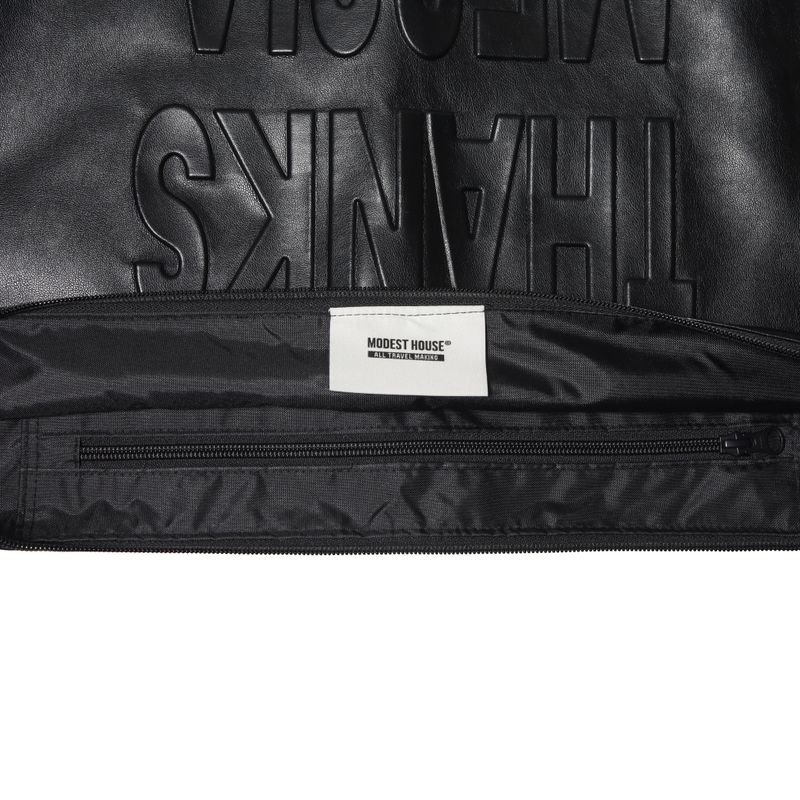 LEATHER TRANSFOAM BAG-BLACK