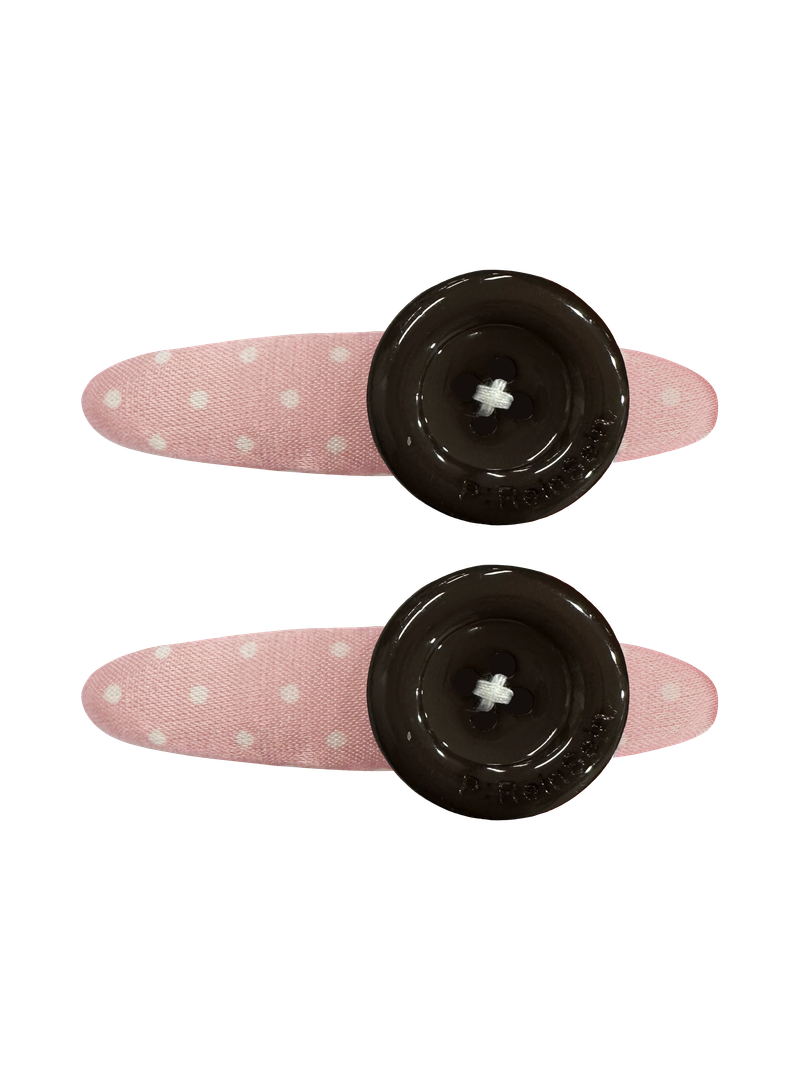 Dot button hair pin [2pcs set]