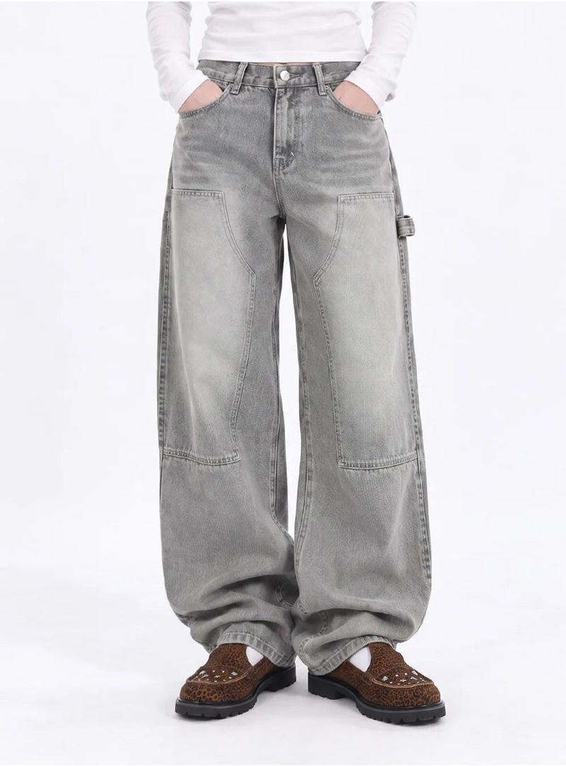 BTB : CURVE PANEL JEANS [GRAY CORE]