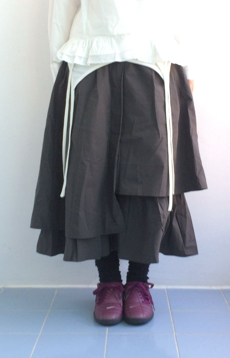 Layered Cut Shaped Skirt