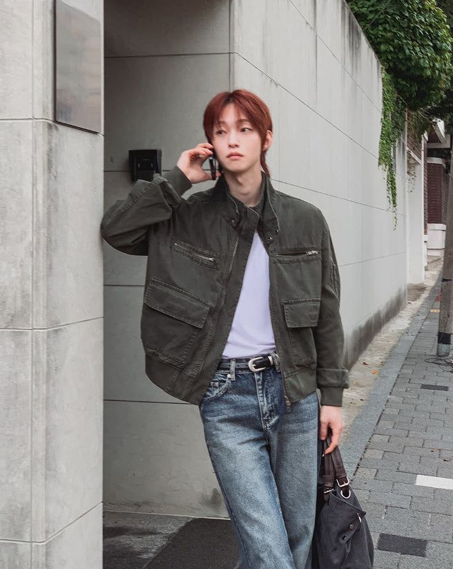Kroven Vintage Zipper Crop Field Jacket