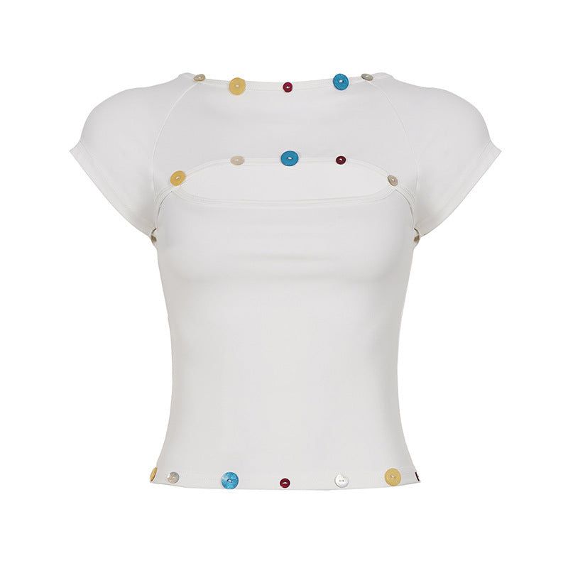 Cozy&Kitsch(コージーアンドキッチ)の「Anya Cutout Button Tee(Tops)」