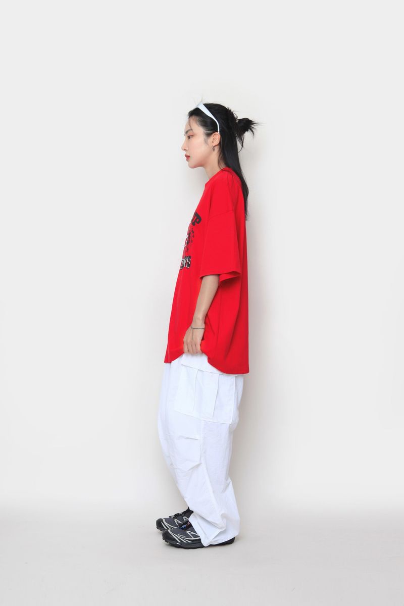 color nylon cargo pants